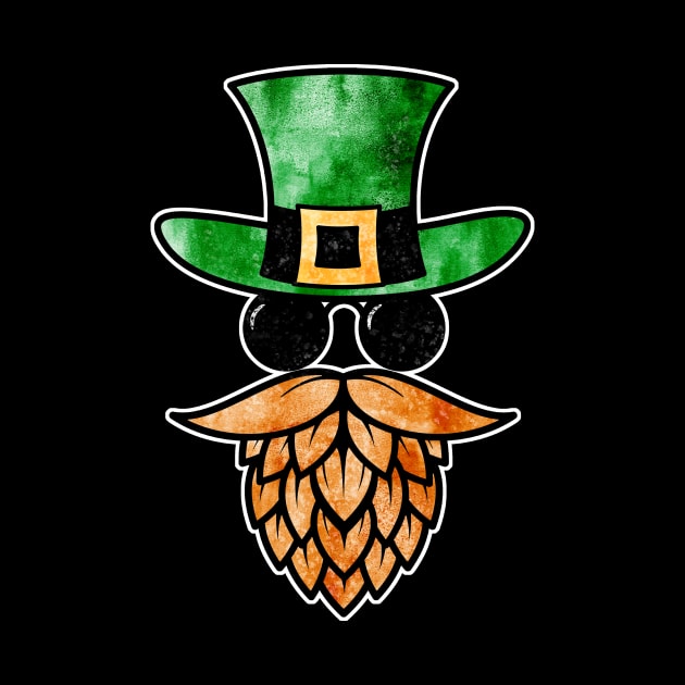 Beer Lover's Hipster Hops Leprechaun for St. Patick's Day by cottoncanvas