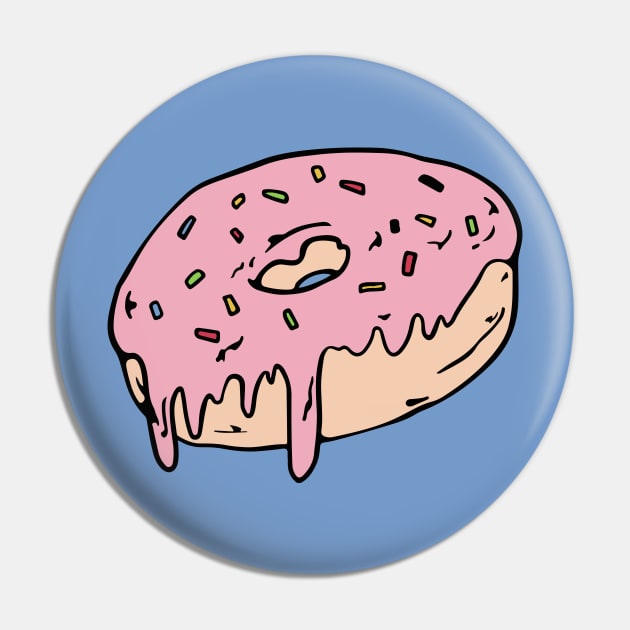 Cool Pink Sprinkles Donut Drawing Pin by SLAG_Creative