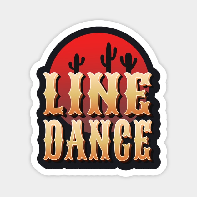 Linedance Western Dance Logo Magnet by Foxxy Merch