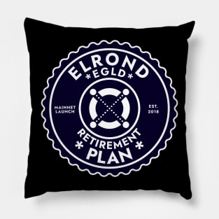 Elrond Crypto Retirement Plan Badge Desing Pillow