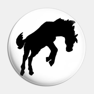 bucking horse black Pin