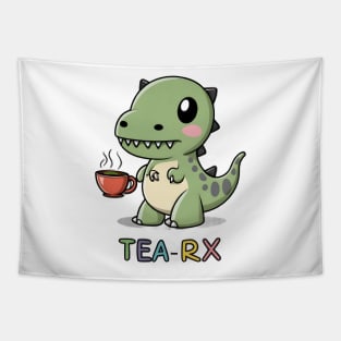 Trex having tea Tapestry