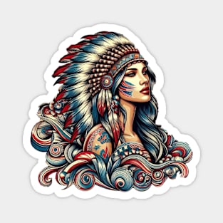 Native American, Beauty, Fortune | Catsie Cat Magnet