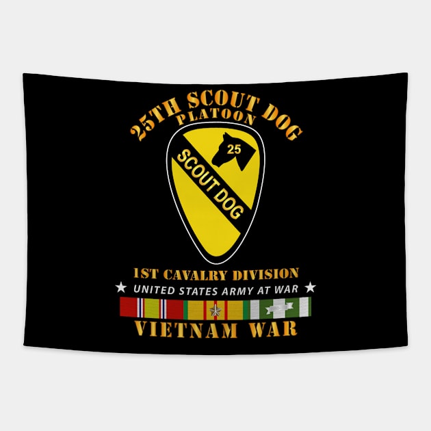 25th Scout Dog Platoon 1st Cav - VN SVC Tapestry by twix123844