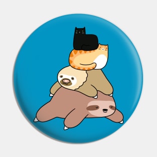 Two Toed Sloth and Three Toed Sloth Pin