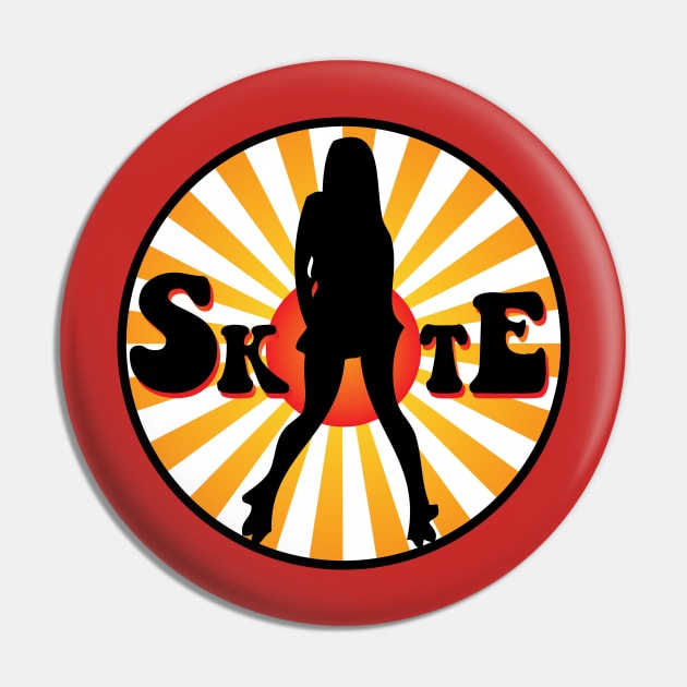 Sunset Skater Pin by SkateAnansi