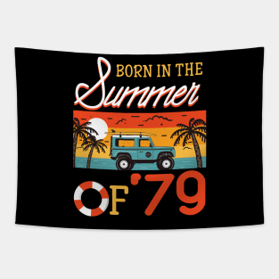 Born In The Summer Of _79 Beach Holiday Birthday Tapestry