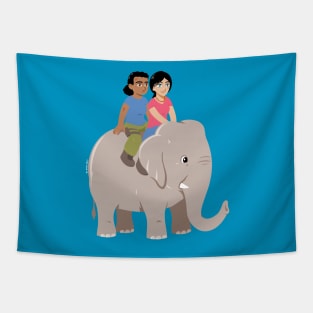 Elephant Ride Tapestry