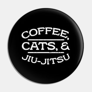 Coffee Cats Jiu Jitsu Bjj Sports Brazilian Mial Pin