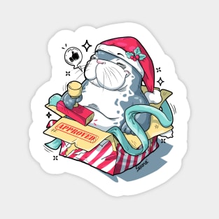 Christmas seal of approval pun Magnet