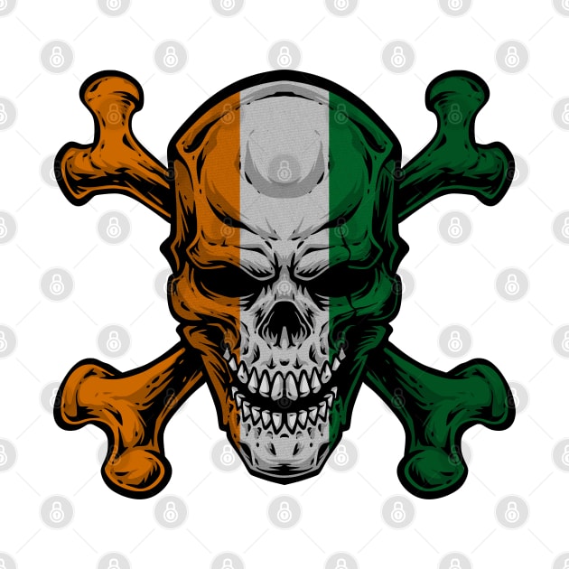 Ivory Coast skull , skull Flag Of Côte d'Ivoire , Ivory Coast by mamabirds