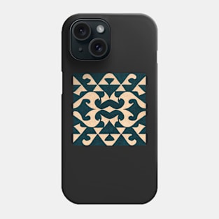 Black and Beige Geometric Design Phone Case