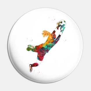 Soccer Player Girl Goalie Pin