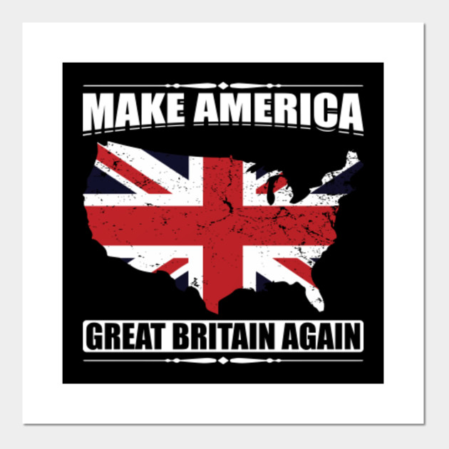 make america great britain again cool usa map british union jack