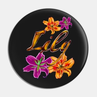 Top 10 best personalised gifts 2022  - Lily personalised,personalized name with painted lilies Pin