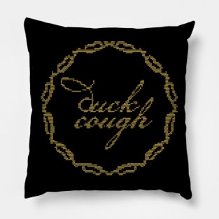 Duck Cough Ugly Christmas Sweater Pillow