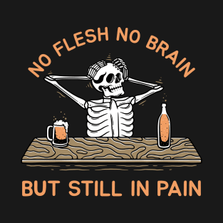 Skull with Two Beers T-Shirt