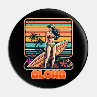 Aloha Surf Hawaii Vintage Pin