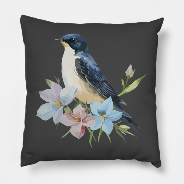 columbine flower Pillow by SecuraArt