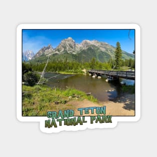 Wyoming State Outline (Grand Teton National Park) Magnet