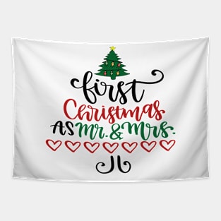 FIRST CHRISMAS AS MR AND  MRS TSHIRT Tapestry