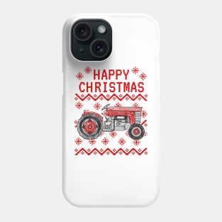 Vintage Tractor Ugly Christmas Farmer Farming Funny Phone Case