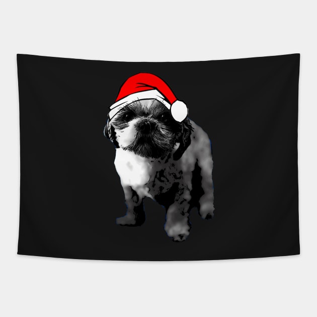 Feliz Navidog Tapestry by Custom Autos