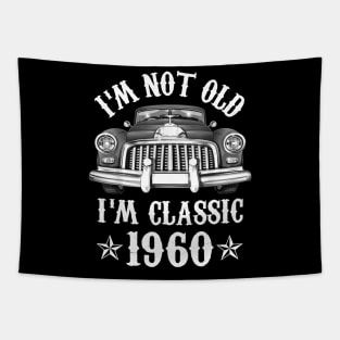 62 Year Old Vintage 1960 Classic Car 62nd Birthday Gifts Tapestry