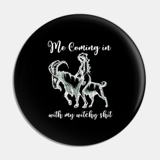 Wicca Pagan Witch Wiccan Goat Witchcraft Goth Witchy Gothic Pin