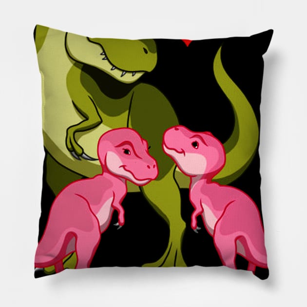 Mothersaurus T-Shirt T-rex Mother Saurus Dinosaur Pillow by johnbbmerch