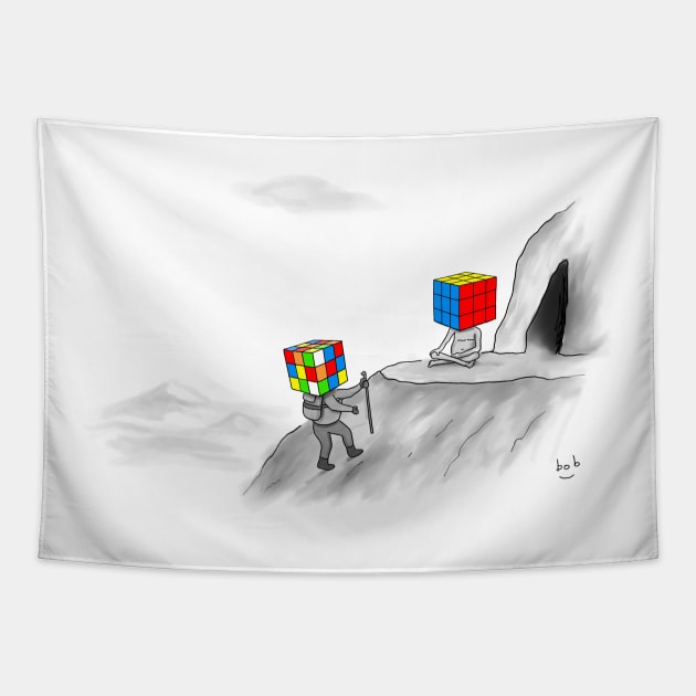 Rubiks Cube Tapestry by bobeckstein