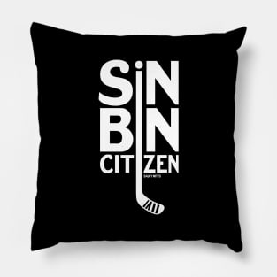 Sin Bin Citizen Hockey White Pillow