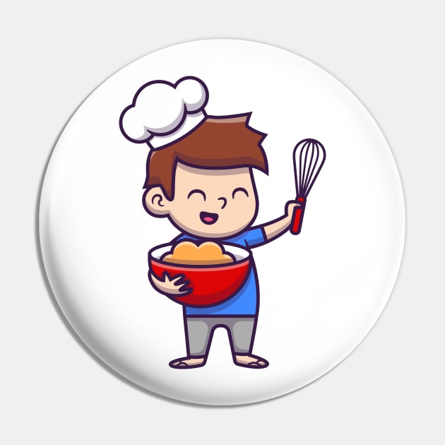 Cute Boy Chef Cooking Pin by Catalyst Labs
