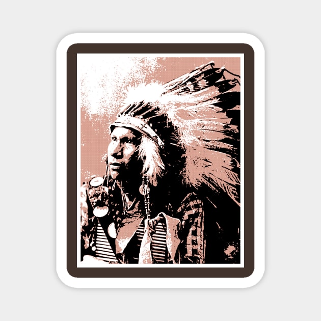 Afraid Of Hawk-Oglala Lakota Magnet by truthtopower