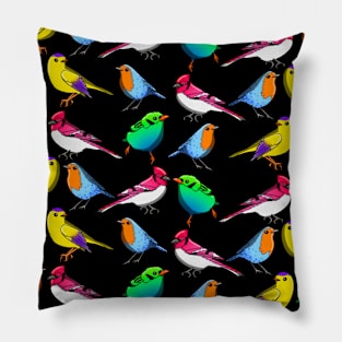 Variety of Small Birds Pillow