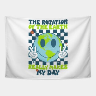 Retro Groovy The Rotation Of The Earth Really Makes My Day Tapestry