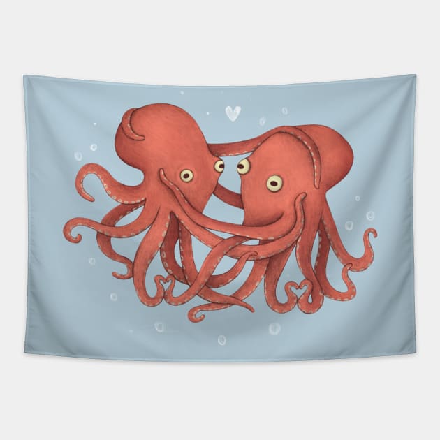 You Octopi My Heart Tapestry by Sophie Corrigan