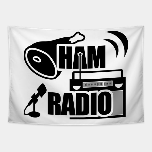 Ham and Radio - Ham Radio Operator Tapestry by tatzkirosales-shirt-store