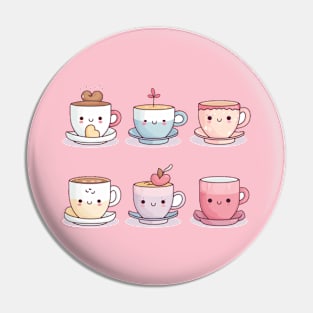 6 cute tea in Japanese style with pastel color Pin