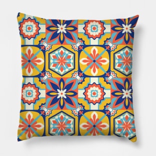 Azulejo #13- vector Portuguese Moorish pattern Pillow