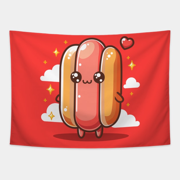 Charming Hotdog Tapestry by Arief Uchiha