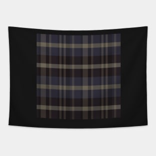 Dark Academia Aesthetic Iagan 1 Hand Drawn Textured Plaid Pattern Tapestry