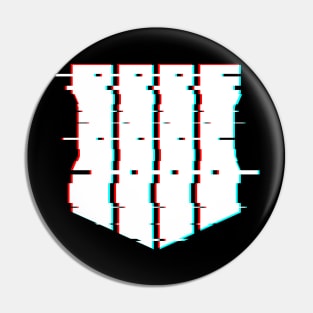 Black Ops 4 Logo Glitch Effect White Pin