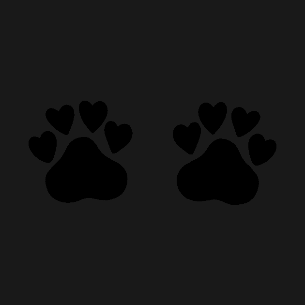 Cat's hand drawn paws in black and white by bigmoments