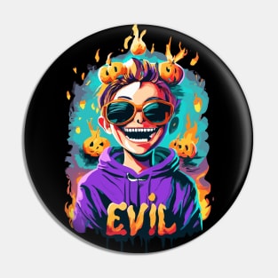 Evil halloween pumpkin boy Pin