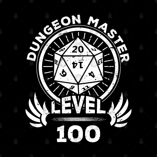 Level 100 Dungeon Master RPG Gamer Gift by atomguy