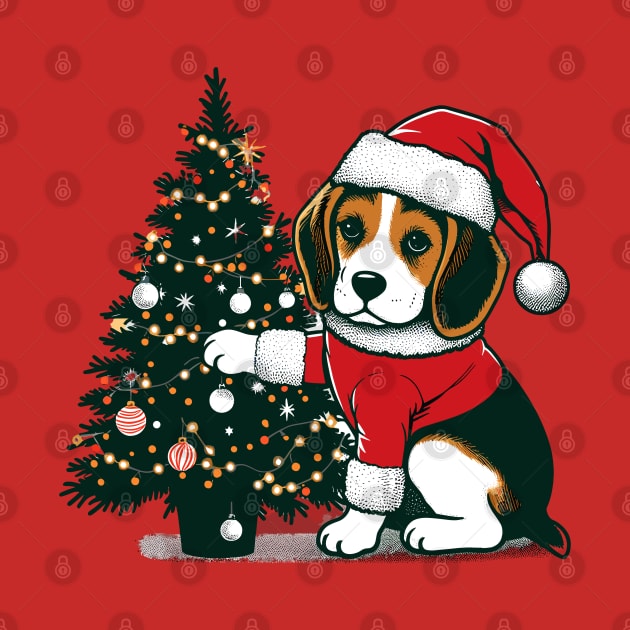 Beagle Dog Christmas by Graceful Designs