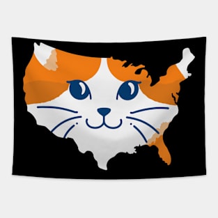 USA Cat Country Tapestry