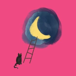 A moon and a cat T-Shirt