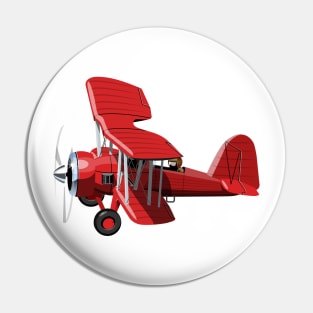 Cartoon biplane Pin